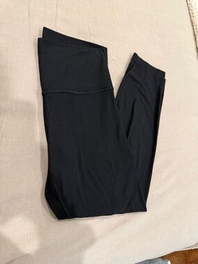 lululemon athletica Black Ribbed High-Rise Leggings